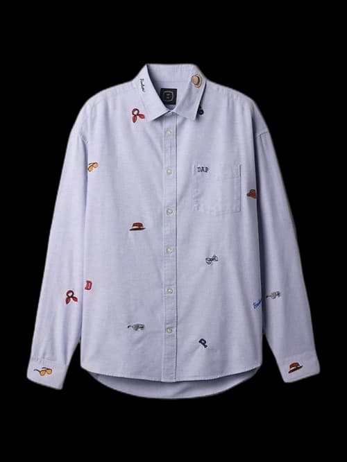 Gap x DAP Embroidered Oxford Shirt Distant Blue