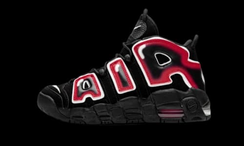Nike Air More Uptempo Black White Laser Crimson (GS)