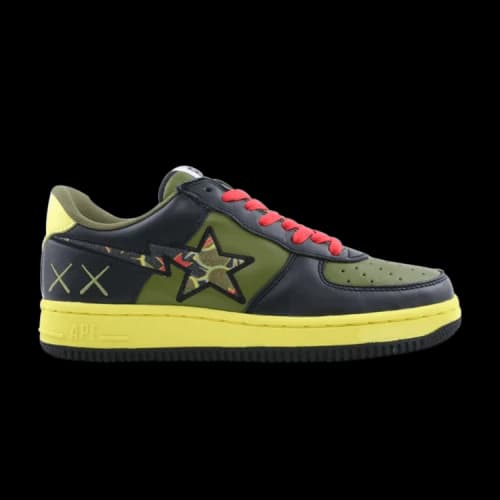 Kaws x Bapesta FS-001 Low 'Olive Black'