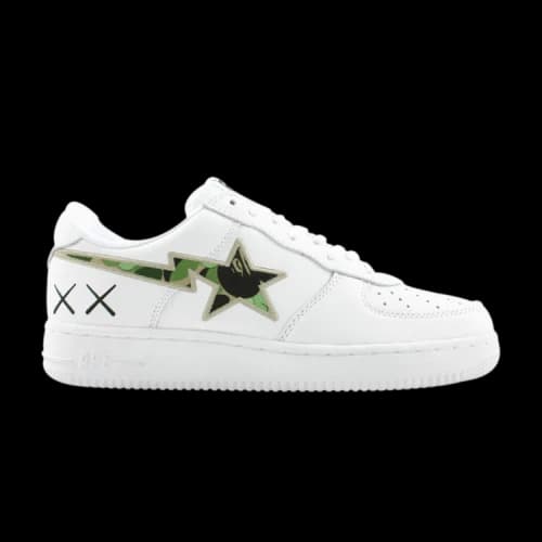 Kaws x Bapesta FS-001 Low 'White Camo Green'