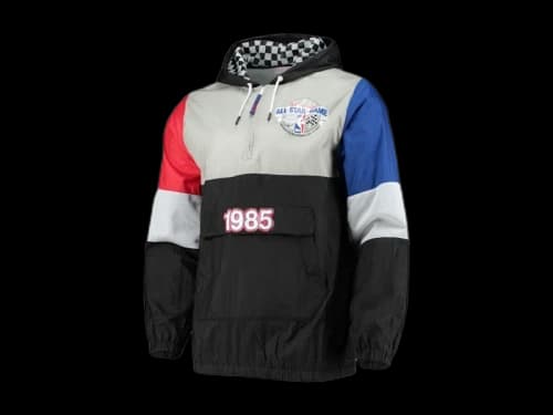 NBA 1985 All-Star Game Surprise Win Hoodie Half-Zip Windbreaker Black