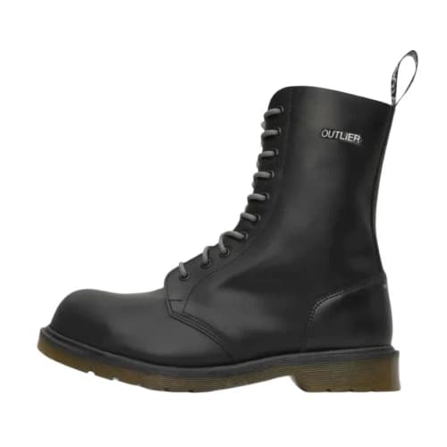 Dr.Martens 1490 Slam Jam OUTLIER Leather Short Combat Boots Unisex Black