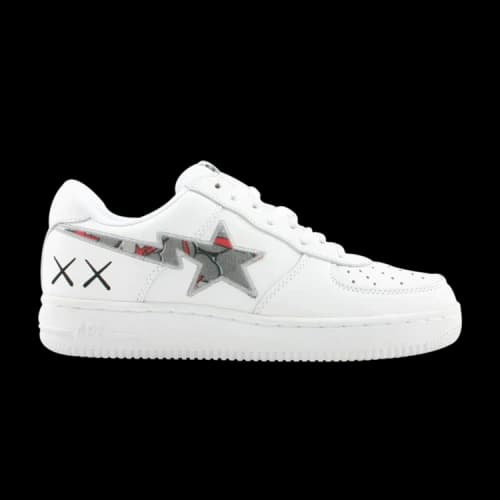 Kaws x Bapesta FS-001 Low 'White Red Gray'
