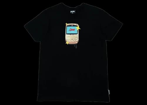 Icecream Ice Cream Gold Blackberry Tee Black