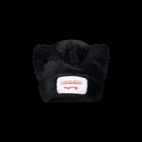 Charles Jeffrey Loverboy Fluffy Chunky Ears Beanie 'Black'