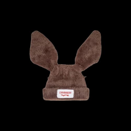 Charles Jeffrey Loverboy Fluffy Chunky Rabbit Beanie 'Brown'