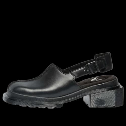 Dr. Martens Maybole Square Toe Leather Mules 'Black' (Women's)