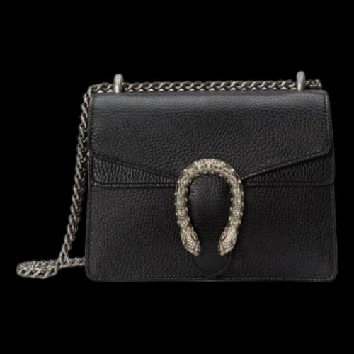 Gucci Dionysus Leather Mini Handbag Black (Women's)