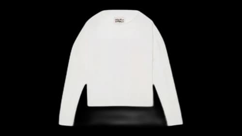 Bad Bunny x Zara Cropped Fit Long Sleeve T-shirt Oyster-white