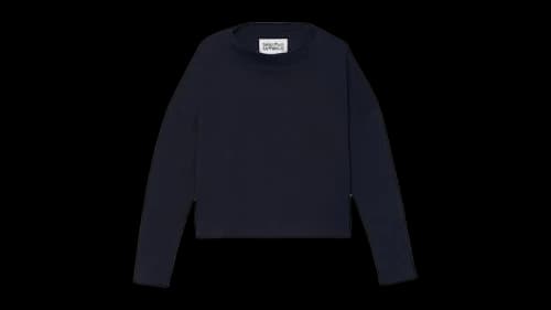 Bad Bunny x Zara Cropped Fit Long Sleeve T-shirt Navy Blue