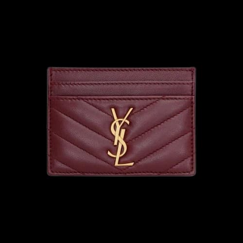 Saint Laurent Cassandre Card Holder Wine