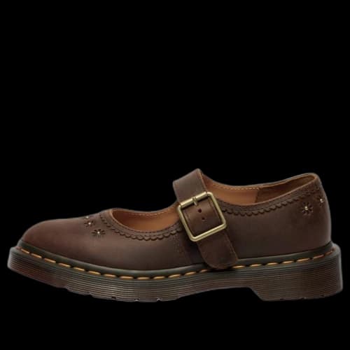 Dr. Martens Mary Jane Flower Shoes 'Dark Brown' (Women's)