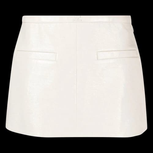 Courrèges Heritage A-Line Vinyl Mini Skirt 'Blanc Casse'