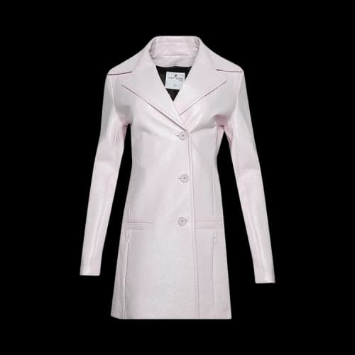 Courrèges Heritage Vinyl Trench Coat 'Pale Pink'