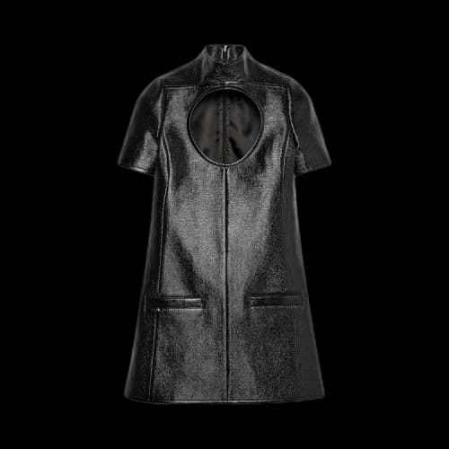 Courrèges A-Line Vinyl Dress 'Black'