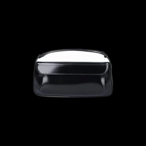 Courrèges Sleek Leather Baguette Bag 'Black'