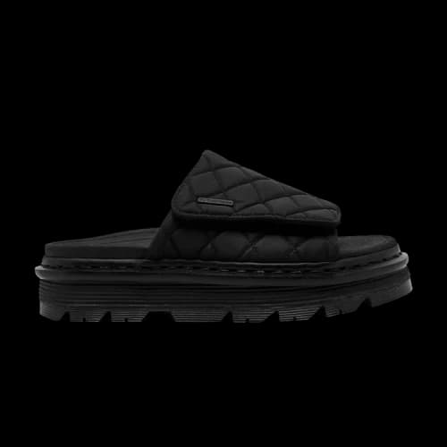 Dr. Martens Suede Strap Platform Slide Sandal 'Black' (Women's)