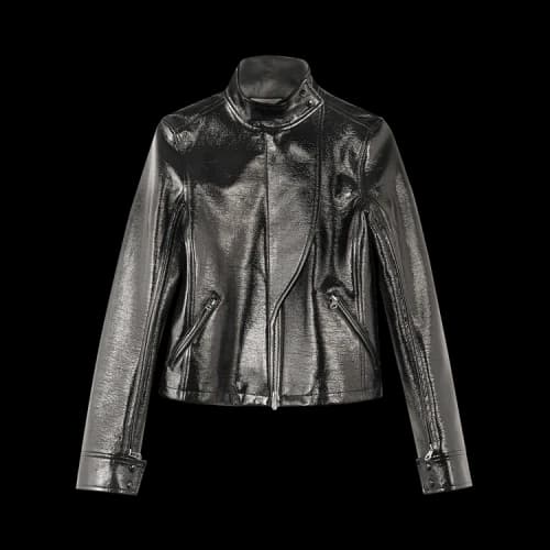 Courrèges Motorcycle Vinyl Jacket 'Black'