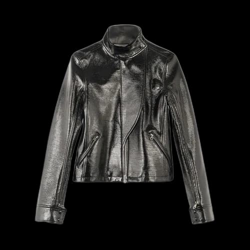 Courrèges Motorcycle Vinyl Jacket 'Black'
