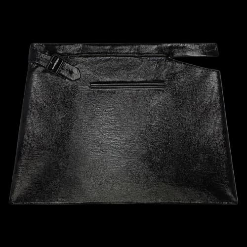 Courrèges Slash Strap Vinyl Mini Skirt 'Black'