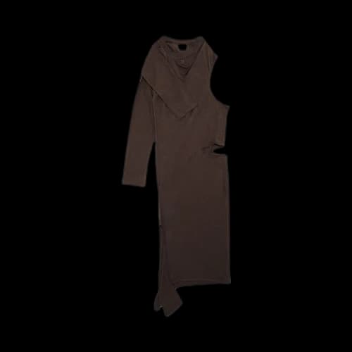 Courrèges Off Shoulder Dress 'Chocolate'