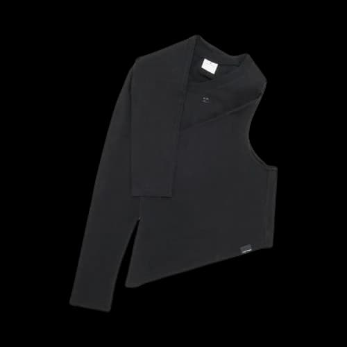 Courrèges Off Shoulder T-Shirt 'Black'