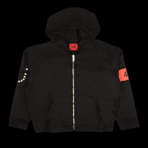 424 Vintage Wash Hooded Jacket 'Black'