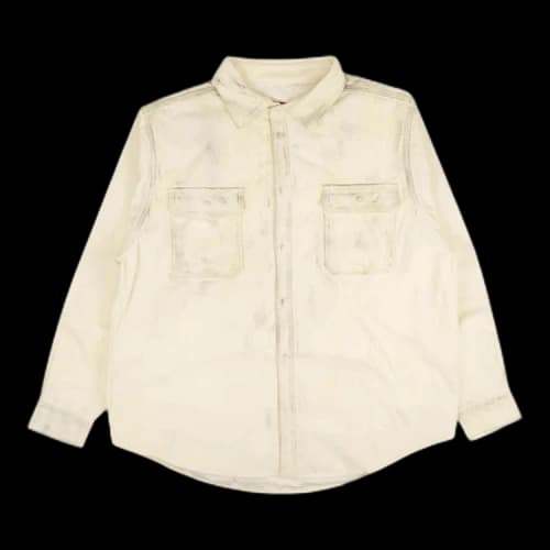 424 Leather Painted Jacket 'White'