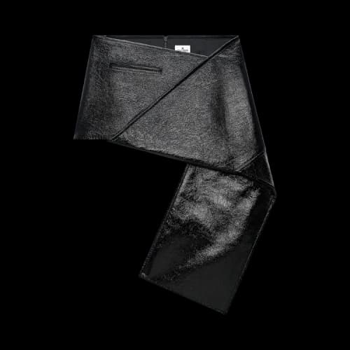 Courrèges Fold Vinyl Mini Skirt 'Black'