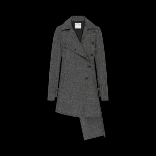 Courrèges Oblique Caviar Coat 'Black'