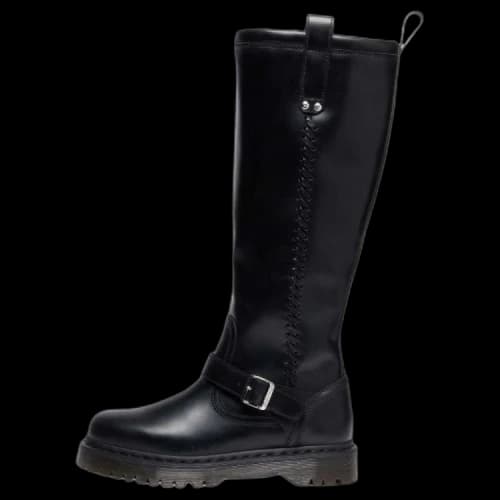 Dr.Martens Anistone Knee High Orleans Leather Biker Boots