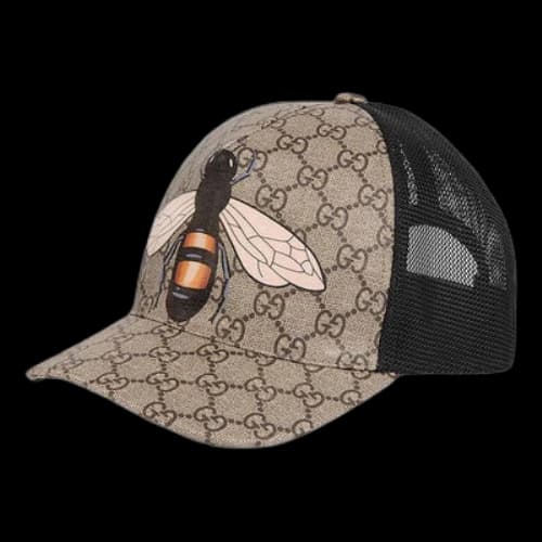 Gucci Bee GG Jacquard Baseball Cap 'Beige Brown'