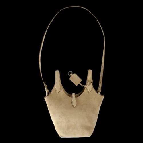 Polo Ralph Lauren Suede Play Crossbody Small Tote Bag 'Cashew'