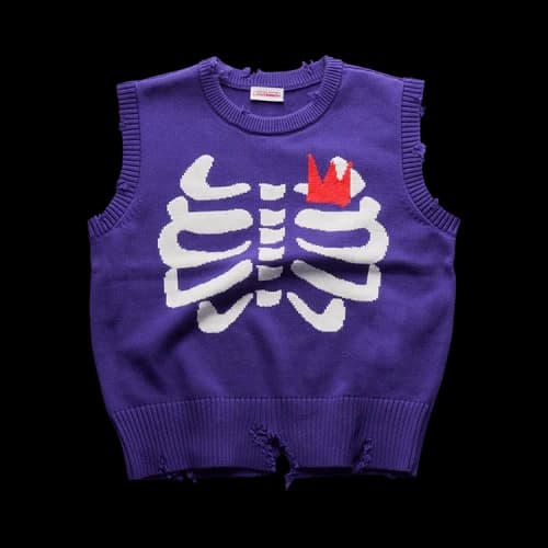 Charles Jeffrey Loverboy Graphic Slash Vest 'Purple'