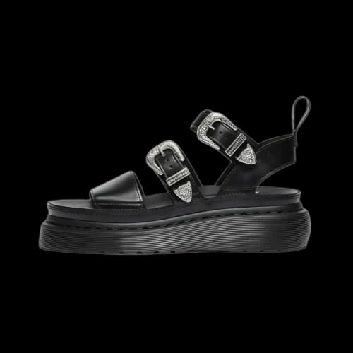 Dr. Martens Gryphon Quad Leather Gladiator Platform Sandals 'Black Altas' (Women's)