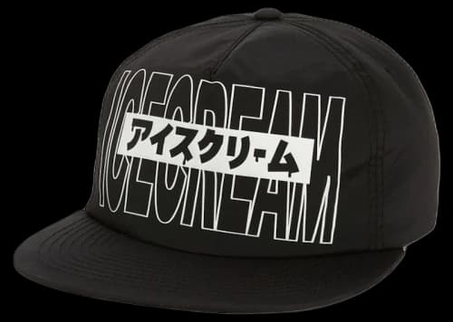 Icecream Ice Cream Icey Snapback Hat Black