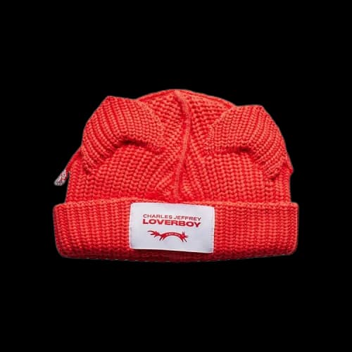 Charles Jeffrey Loverboy Chunky Ears Beanie 'Red'
