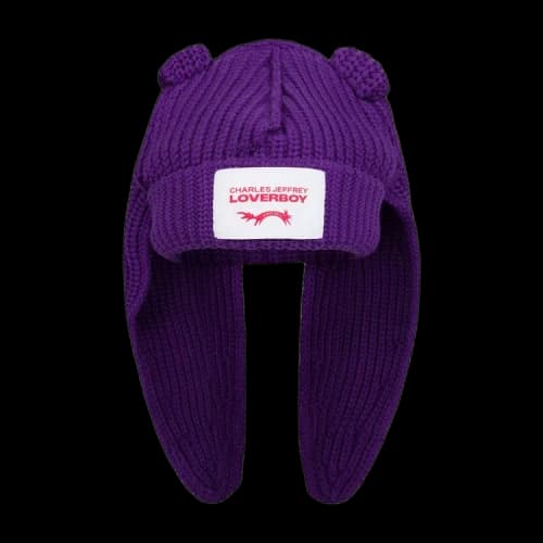 Charles Jeffrey Loverboy Chunky Rabbit Beanie 'Purple'