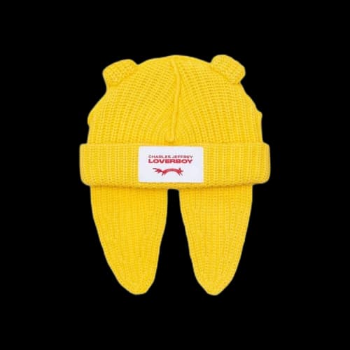 Charles Jeffrey Loverboy Chunky Rabbit Beanie 'Yellow'