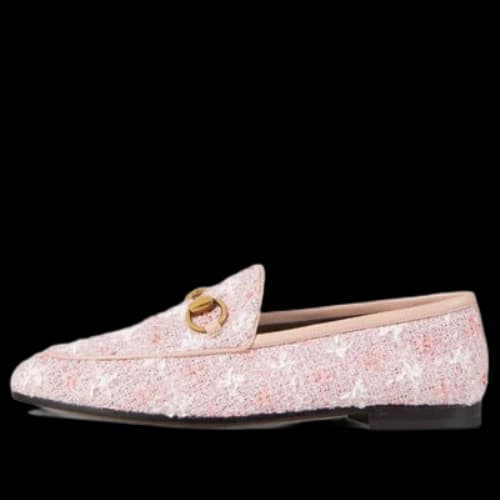 Gucci Jordaan Tweed Loafers 'Pink' (Women's)