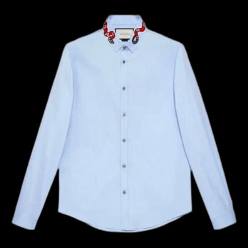 Gucci Oxford Duke Shirt With Kingsnake 'Light Blue'