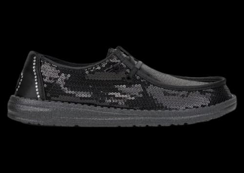 Hey Dude Wendy Slip-On Disco Sequin Black (Women's)