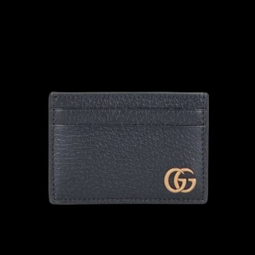 Gucci GG Marmont' Money Clip Card Holder Black