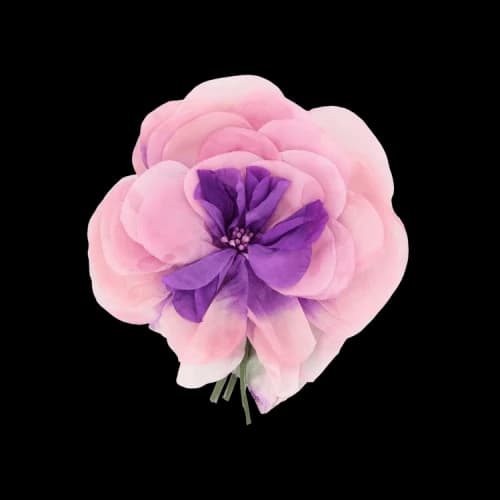 Gucci Silk Flower Brooch Pink
