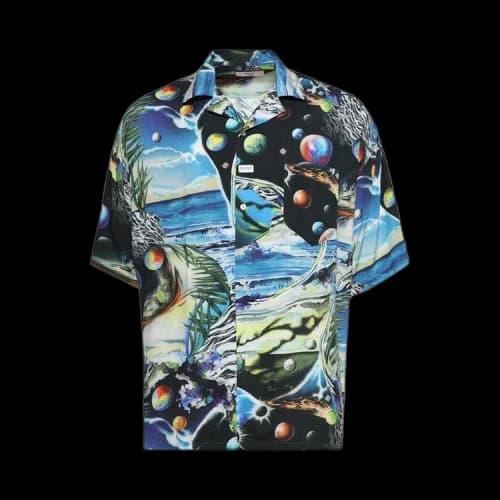 Martine Rose Boxy Hawaiian Shirt 'Blue'