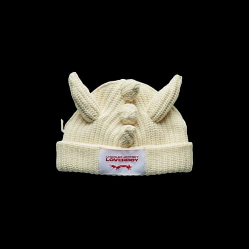 Charles Jeffrey Loverboy Chunky Dragon Beanie 'Ecru'