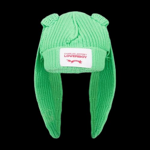 Charles Jeffrey Loverboy Chunky Rabbit Beanie 'Green'