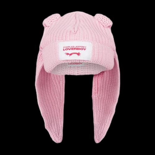Charles Jeffrey Loverboy Chunky Rabbit Beanie 'Pink'