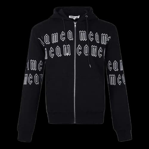 Alexander McQueen SS21 Alphabet Printing Zipper Hooded Jacket Black