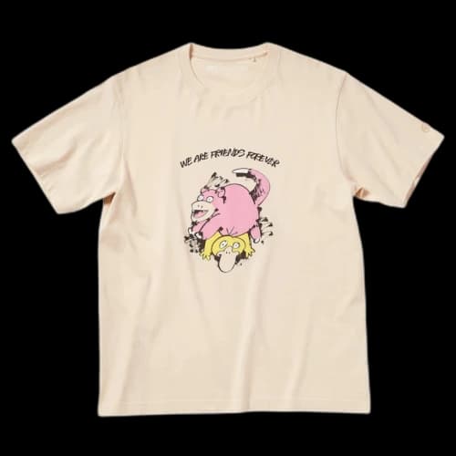 Uniqlo x Pokemon x James Jarvis Friends Forever (Asia Mens Sizing) T-Shirt Natural